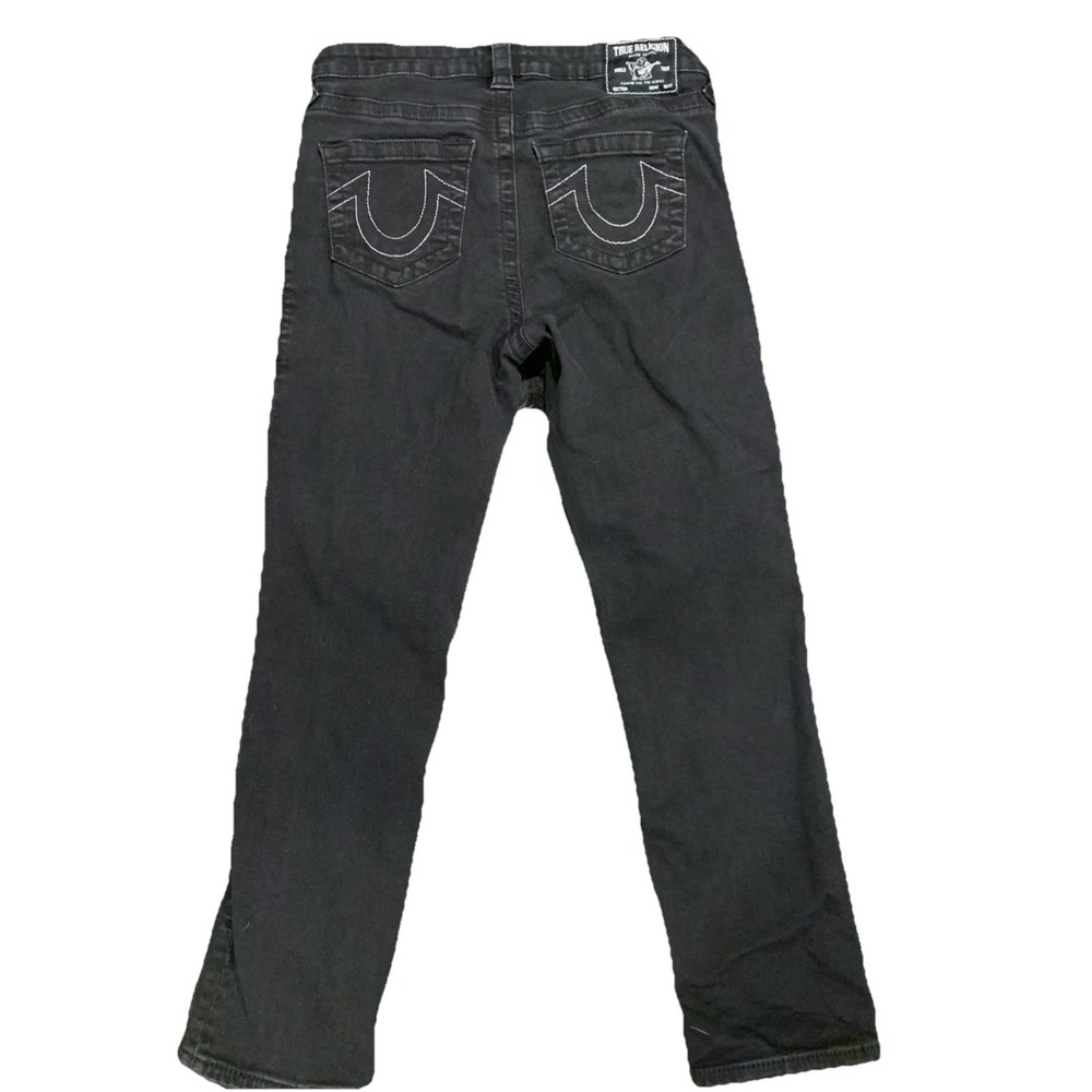 True Religion Brand Jeans Black BILLIE Curvy Mid‎ Rise Straight Women's 29